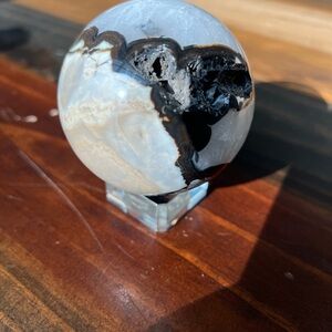 ✨ Volcano Agate with Geo Sphere